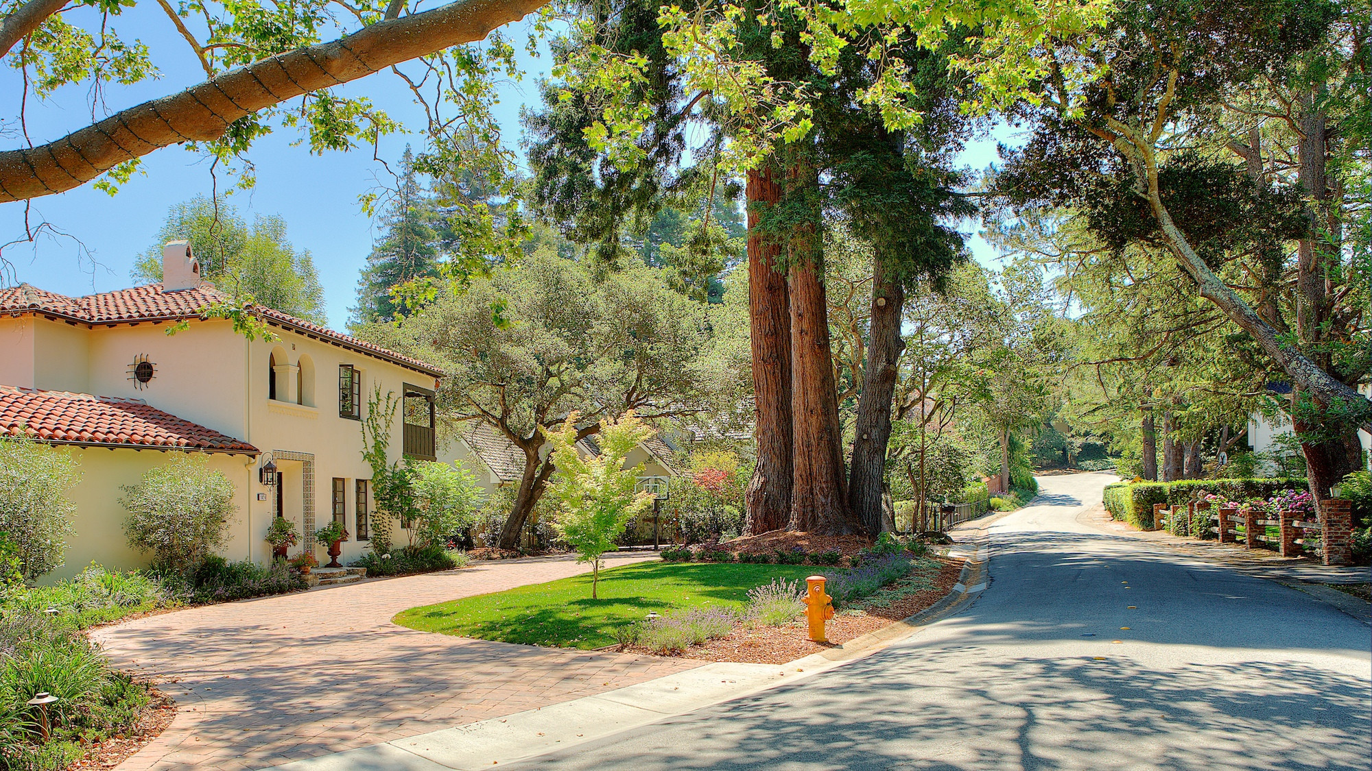 Hillsborough Oakbridge home on a lush tree-lined street